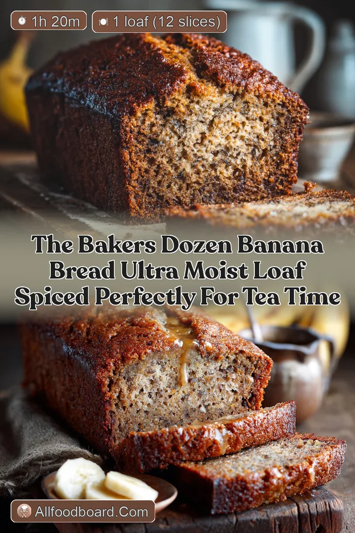 The Bakers Dozen Banana Bread Ultra Moist Loaf Spiced Perfectly for Tea Time