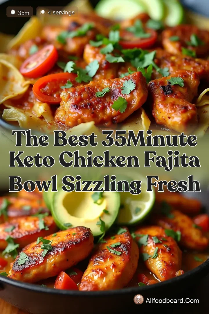 The Best 35Minute Keto Chicken Fajita Bowl Sizzling Fresh