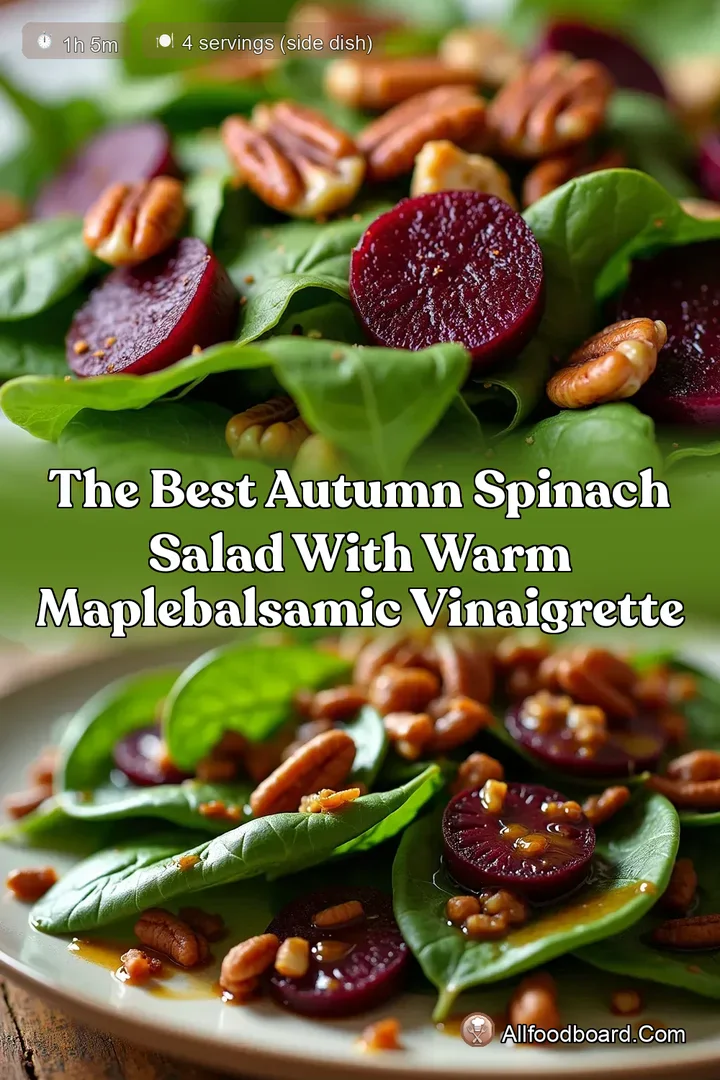 The Best Autumn Spinach Salad with Warm MapleBalsamic Vinaigrette