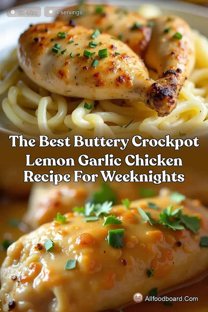 The Best Buttery Crockpot Lemon Garlic Chicken Recipe for Weeknights