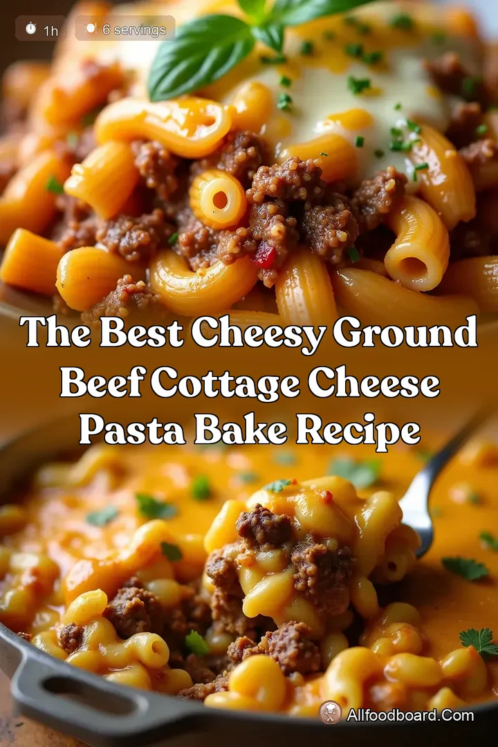 The Best Cheesy Ground Beef Cottage Cheese Pasta Bake Recipe