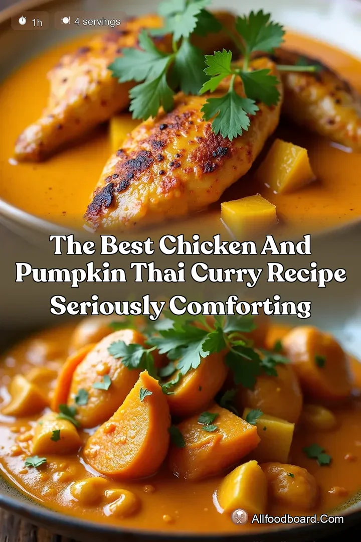 The Best Chicken and Pumpkin Thai Curry Recipe Seriously Comforting : PIN FOR LATER The Best Chicken and Pumpkin Thai Curry Recipe Seriously Comforting