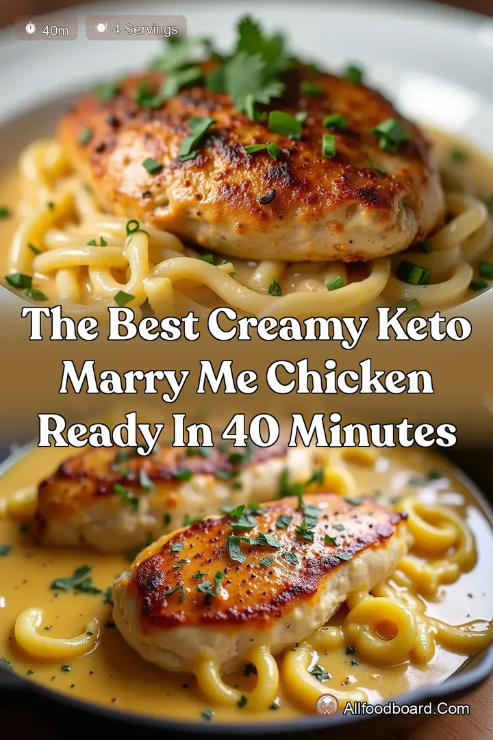 The Best Creamy Keto Marry Me Chicken Ready in 40 Minutes : PIN FOR LATER The Best Creamy Keto Marry Me Chicken Ready in 40 Minutes