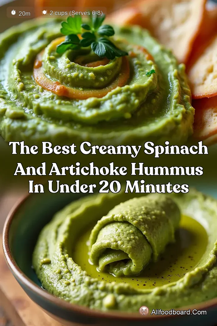 The Best Creamy Spinach and Artichoke Hummus in Under 20 Minutes