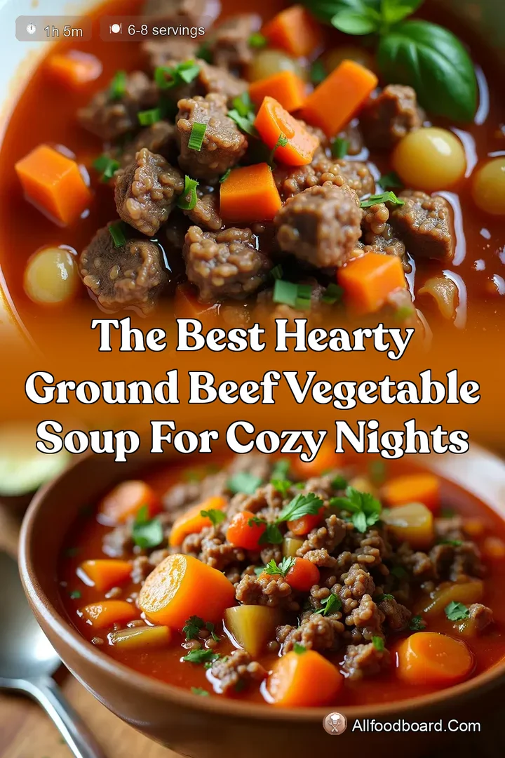 The Best Hearty Ground Beef Vegetable Soup for Cozy Nights
