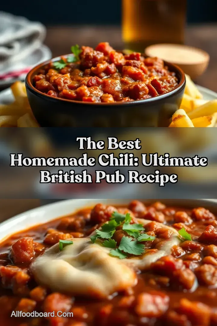 The BEST Homemade Chili: Ultimate British Pub Recipe : PIN FOR LATER The BEST Homemade Chili: Ultimate British Pub Recipe
