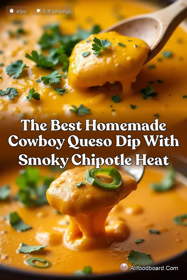 The Best Homemade Cowboy Queso Dip With Smoky Chipotle Heat