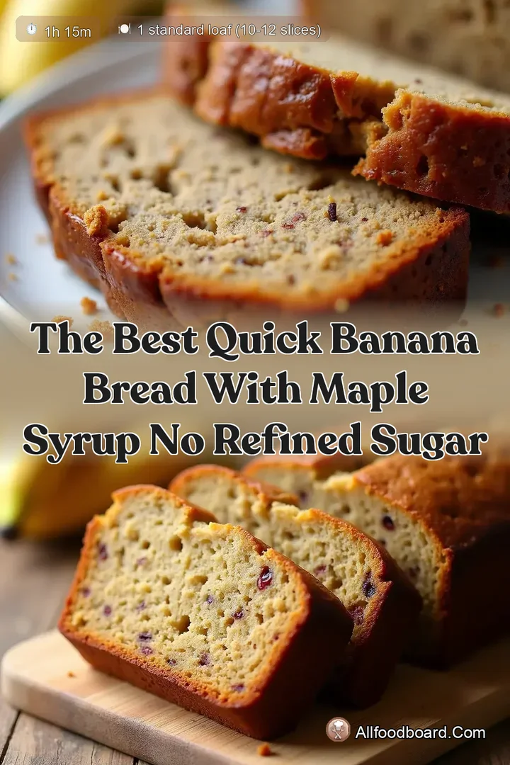 The Best Quick Banana Bread with Maple Syrup No Refined Sugar