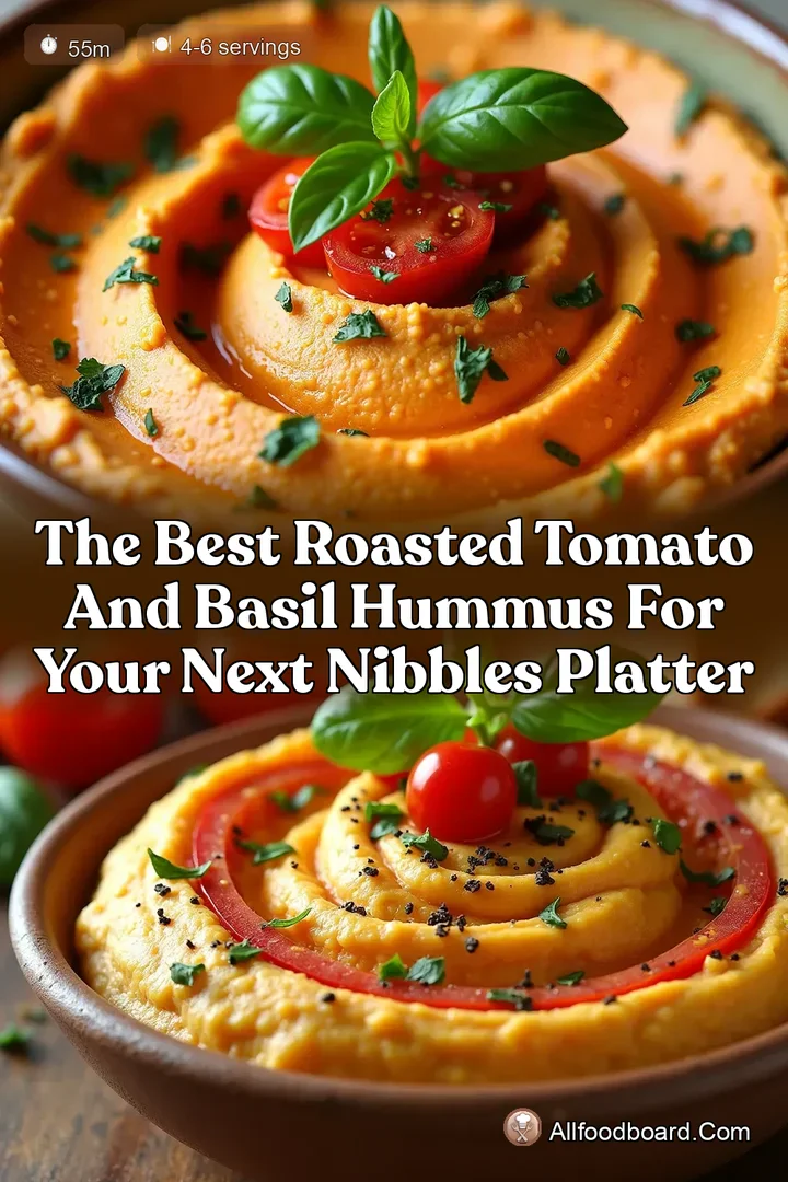 The Best Roasted Tomato and Basil Hummus for Your Next Nibbles Platter