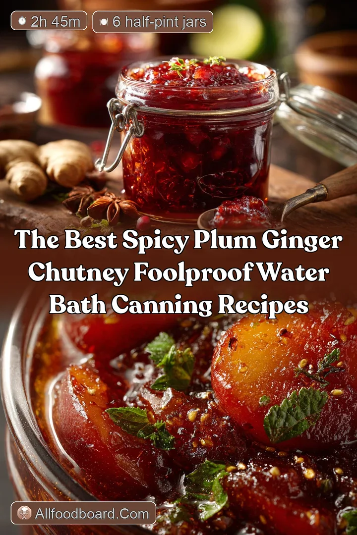 The Best Spicy Plum Ginger Chutney Foolproof Water Bath Canning Recipes