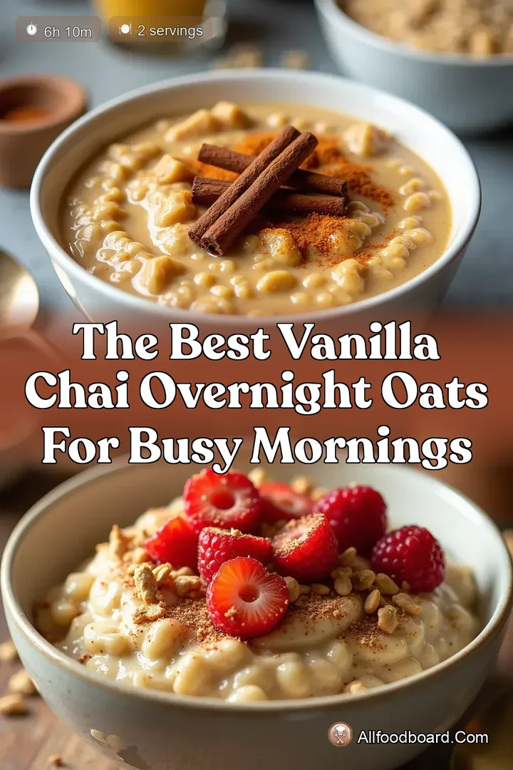 The Best Vanilla Chai Overnight Oats for Busy Mornings
