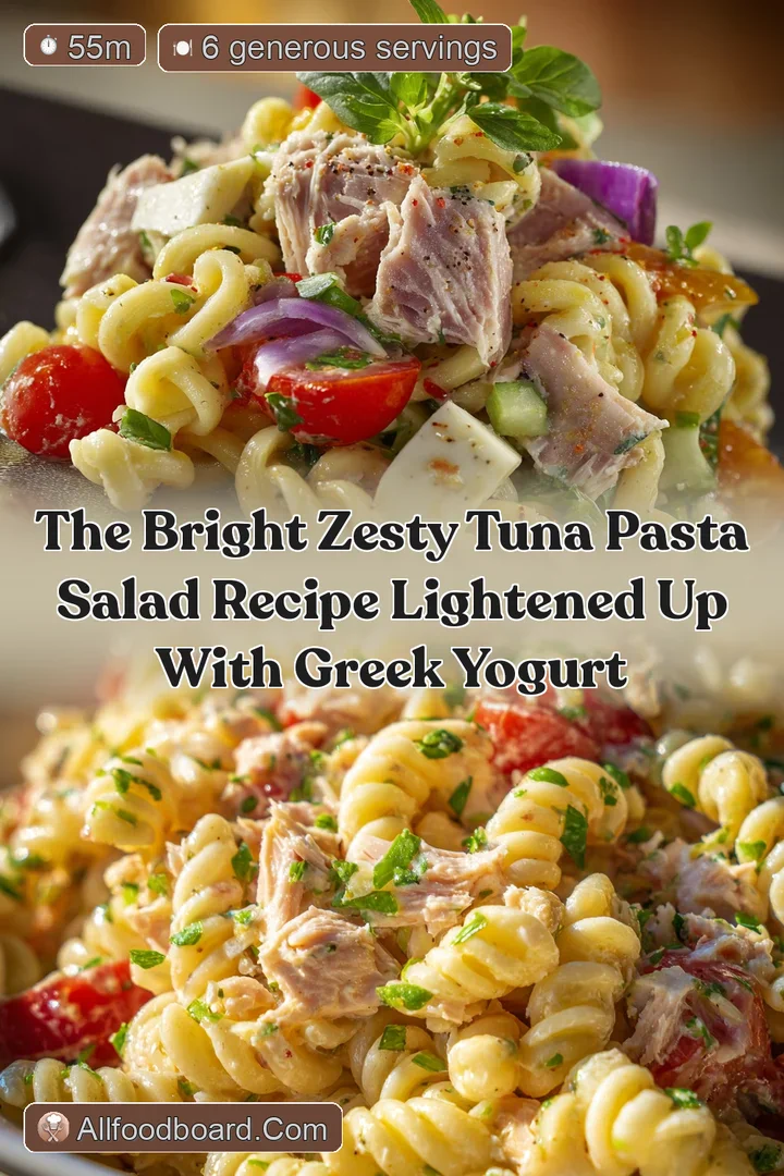 The Bright Zesty Tuna Pasta Salad Recipe Lightened Up with Greek Yogurt