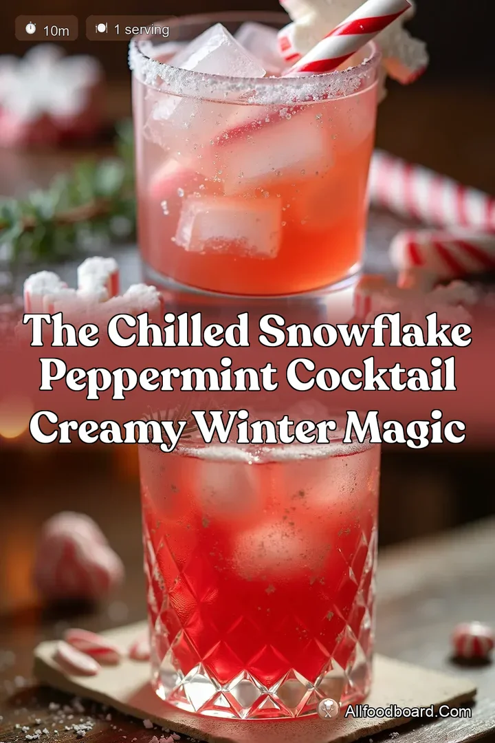 The Chilled Snowflake Peppermint Cocktail Creamy Winter Magic : PIN FOR LATER The Chilled Snowflake Peppermint Cocktail Creamy Winter Magic