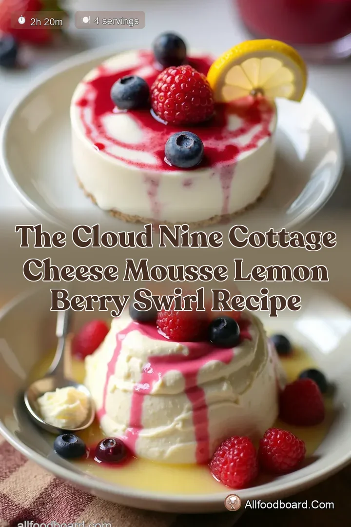 The Cloud Nine Cottage Cheese Mousse Lemon Berry Swirl Recipe