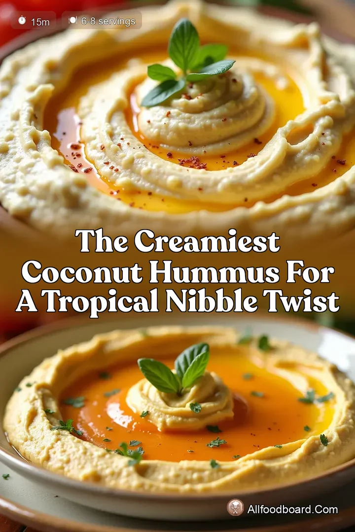 The Creamiest Coconut Hummus for a Tropical Nibble Twist : PIN FOR LATER The Creamiest Coconut Hummus for a Tropical Nibble Twist
