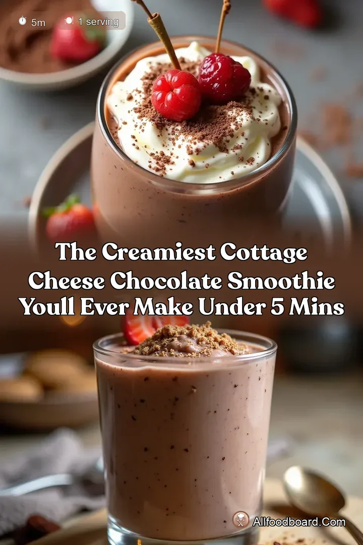 The Creamiest Cottage Cheese Chocolate Smoothie Youll Ever Make Under 5 Mins
