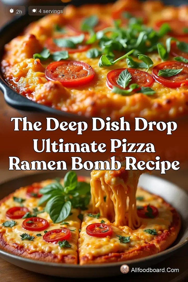 The Deep Dish Drop Ultimate Pizza Ramen Bomb Recipe : PIN FOR LATER The Deep Dish Drop Ultimate Pizza Ramen Bomb Recipe