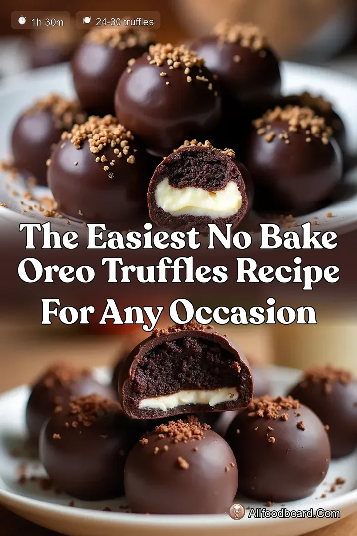 The Easiest No Bake Oreo Truffles Recipe for Any Occasion : PIN FOR LATER The Easiest No Bake Oreo Truffles Recipe for Any Occasion