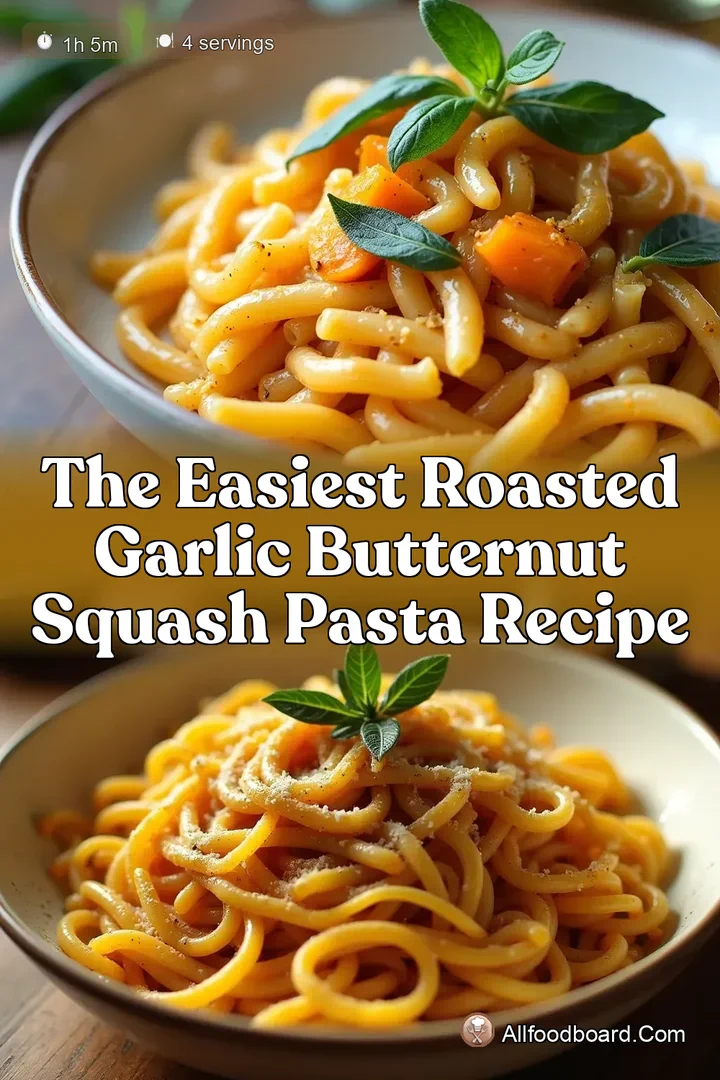 The Easiest Roasted Garlic Butternut Squash Pasta Recipe