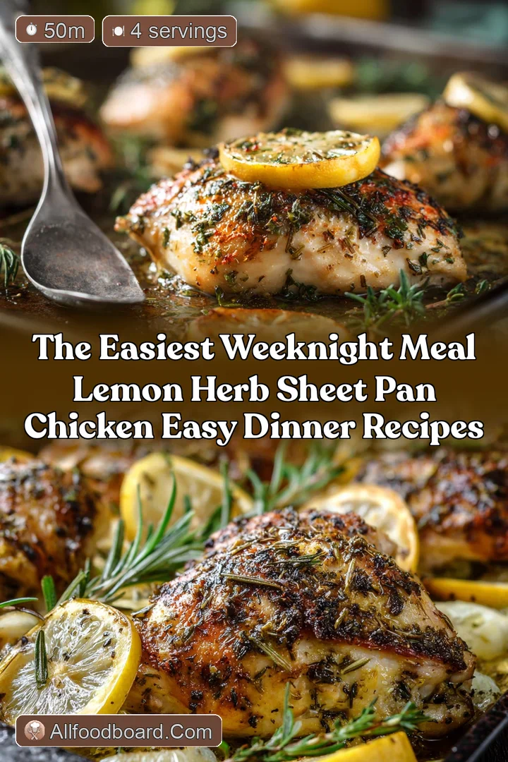 The Easiest Weeknight Meal Lemon Herb Sheet Pan Chicken Easy Dinner Recipes