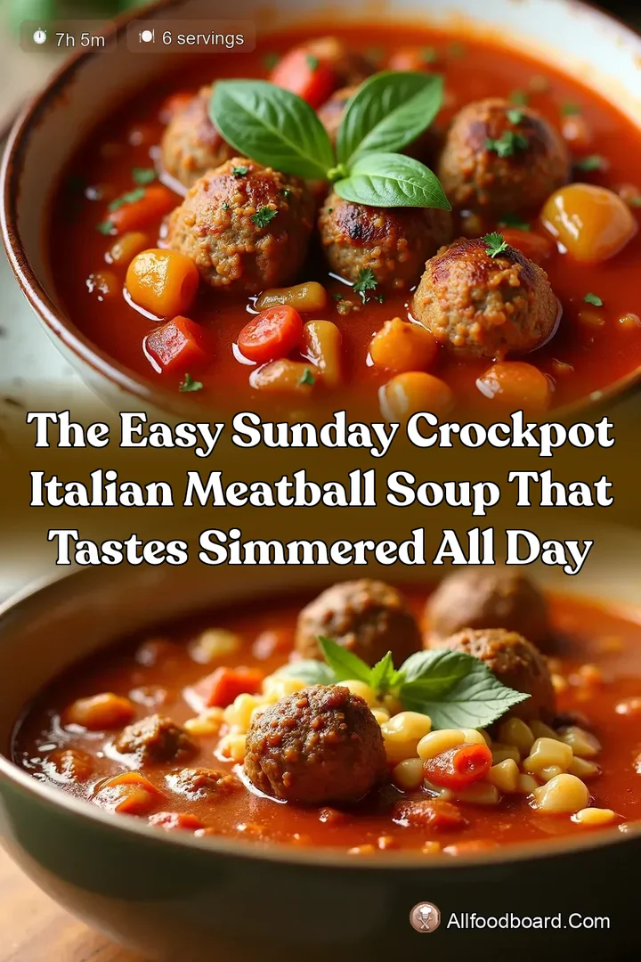 The Easy Sunday Crockpot Italian Meatball Soup That Tastes Simmered All Day : PIN FOR LATER The Easy Sunday Crockpot Italian Meatball Soup That Tastes Simmered All Day