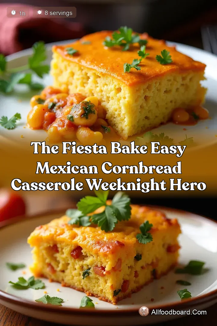 The Fiesta Bake Easy Mexican Cornbread Casserole Weeknight Hero : PIN FOR LATER The Fiesta Bake Easy Mexican Cornbread Casserole Weeknight Hero