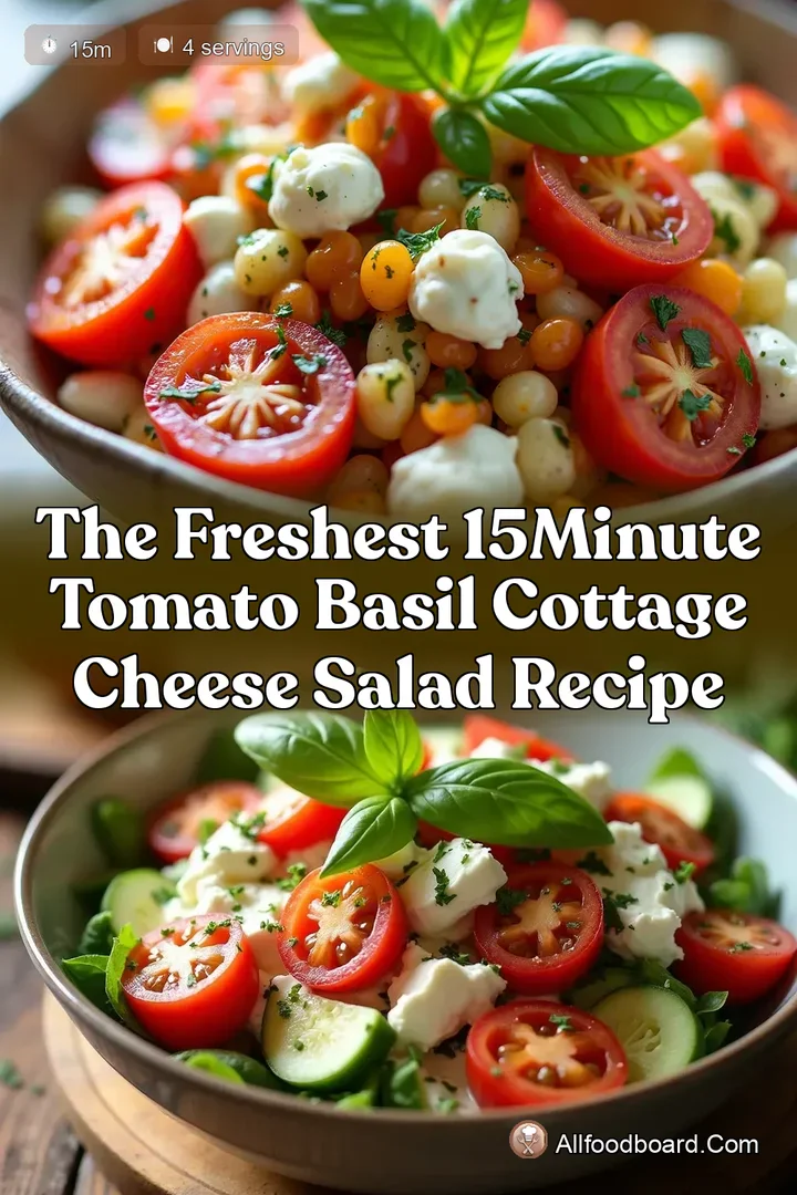 The Freshest 15Minute Tomato Basil Cottage Cheese Salad Recipe : PIN FOR LATER The Freshest 15Minute Tomato Basil Cottage Cheese Salad Recipe