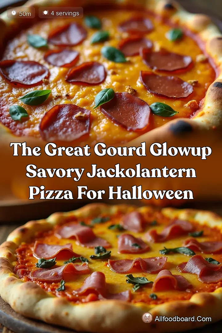 The Great Gourd GlowUp Savory JackOLantern Pizza for Halloween
