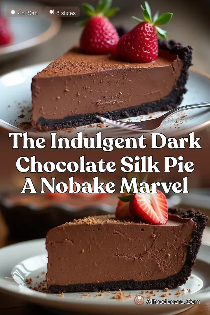 The Indulgent Dark Chocolate Silk Pie A NoBake Marvel : PIN FOR LATER The Indulgent Dark Chocolate Silk Pie A NoBake Marvel