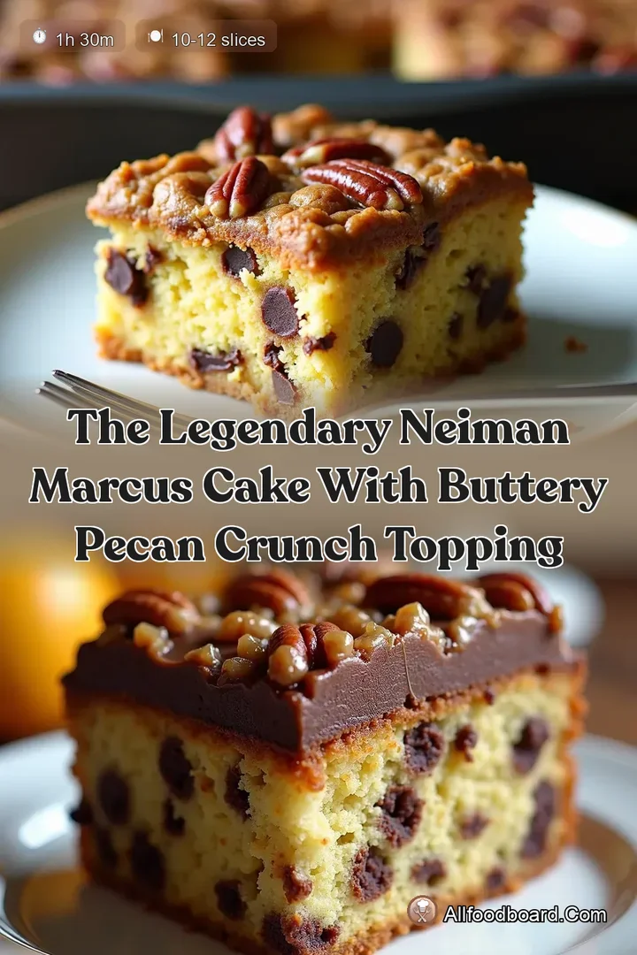 The Legendary Neiman Marcus Cake with Buttery Pecan Crunch Topping