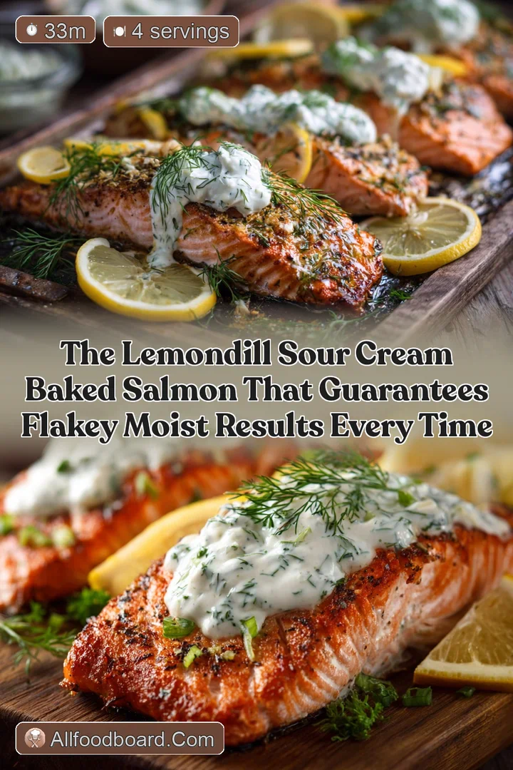The LemonDill Sour Cream Baked Salmon that guarantees flakey moist results every time