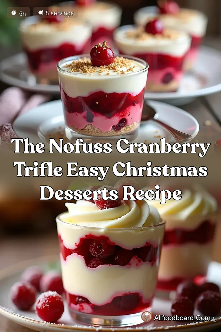 The NoFuss Cranberry Trifle Easy Christmas Desserts Recipe : PIN FOR LATER The NoFuss Cranberry Trifle Easy Christmas Desserts Recipe