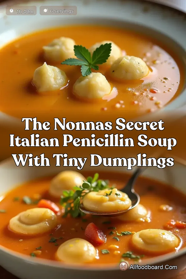 The Nonnas Secret Italian Penicillin Soup with Tiny Dumplings