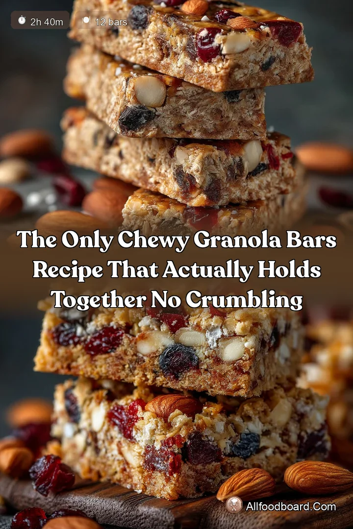 The only Chewy Granola Bars recipe that actually holds together no crumbling