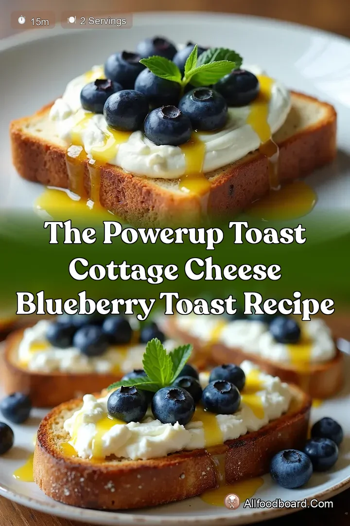 The PowerUp Toast Cottage Cheese Blueberry Toast Recipe : PIN FOR LATER The PowerUp Toast Cottage Cheese Blueberry Toast Recipe