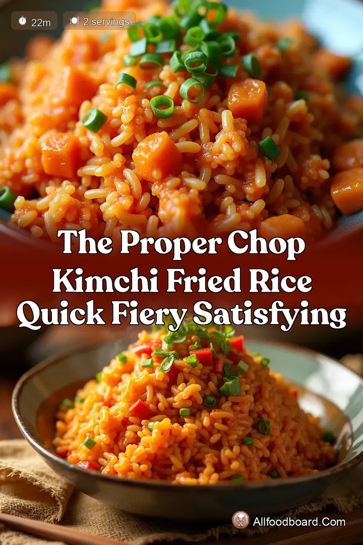 The Proper Chop Kimchi Fried Rice Quick Fiery Satisfying