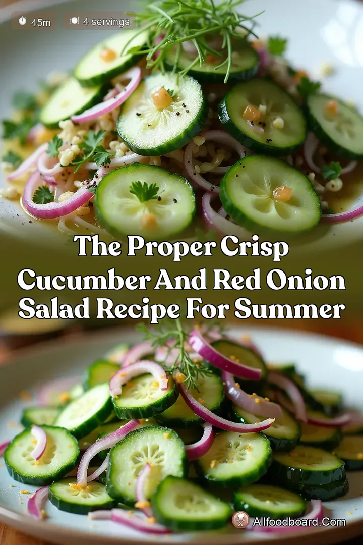 The Proper Crisp Cucumber and Red Onion Salad Recipe for Summer