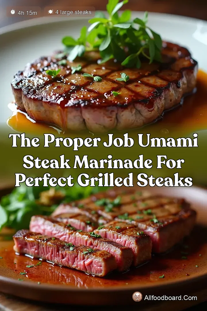 The Proper Job Umami Steak Marinade for Perfect Grilled Steaks : PIN FOR LATER The Proper Job Umami Steak Marinade for Perfect Grilled Steaks
