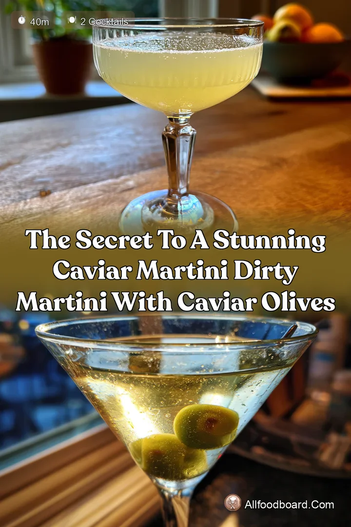 The Secret To A Stunning Caviar Martini Dirty martini with caviar olives : PIN FOR LATER The Secret To A Stunning Caviar Martini Dirty martini with caviar olives