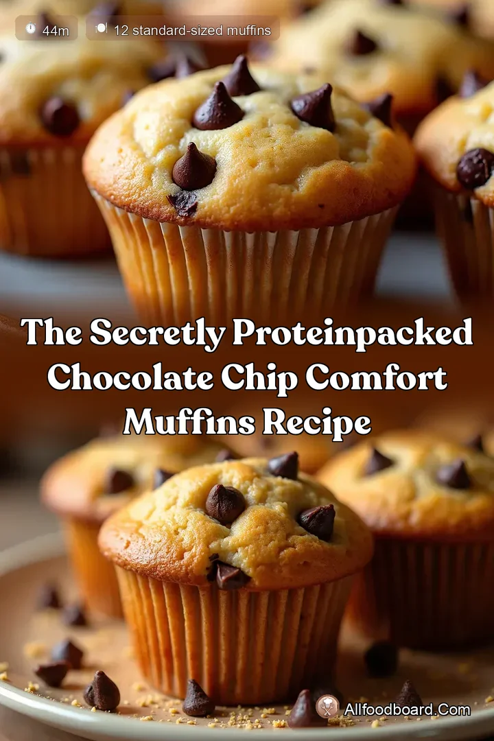 The Secretly ProteinPacked Chocolate Chip Comfort Muffins Recipe : PIN FOR LATER The Secretly ProteinPacked Chocolate Chip Comfort Muffins Recipe