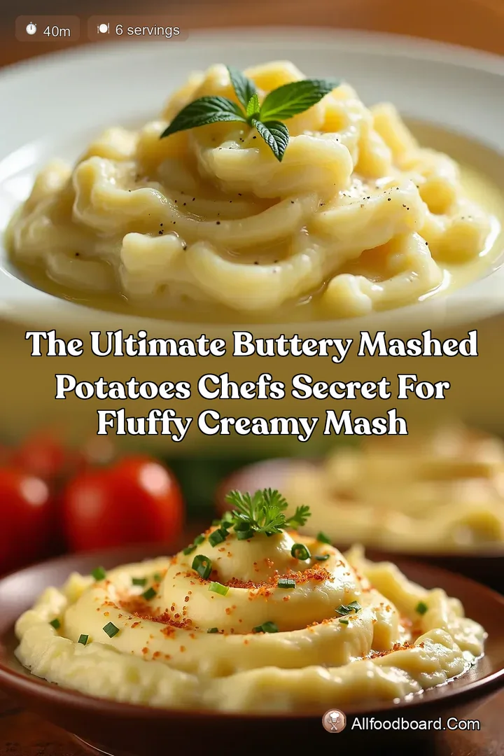 The Ultimate Buttery Mashed Potatoes Chefs Secret for Fluffy Creamy Mash
