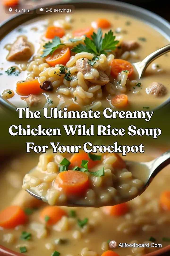 The Ultimate Creamy Chicken Wild Rice Soup for Your Crockpot