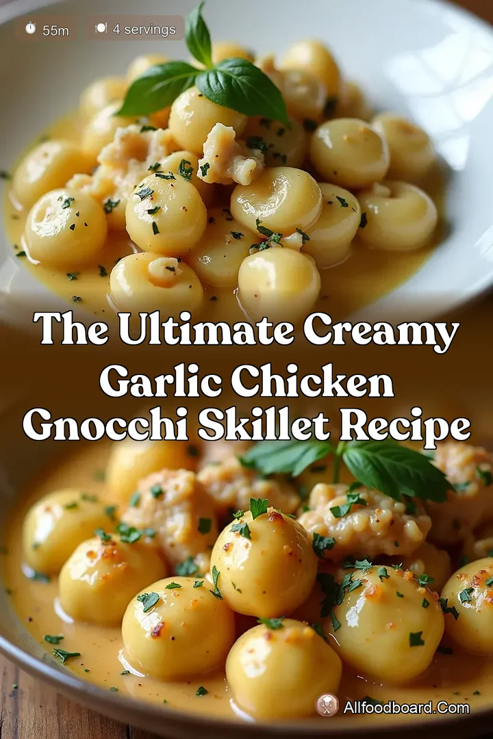 The Ultimate Creamy Garlic Chicken Gnocchi Skillet Recipe