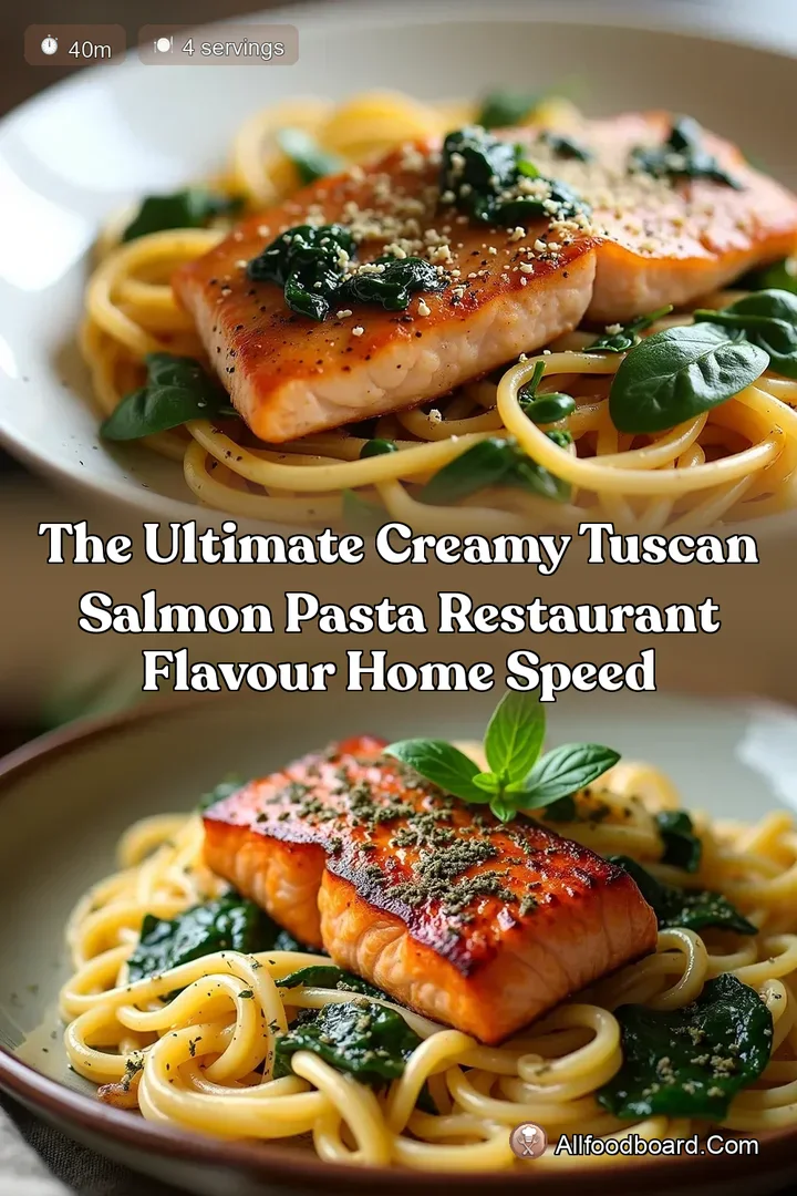 The Ultimate Creamy Tuscan Salmon Pasta Restaurant Flavour Home Speed