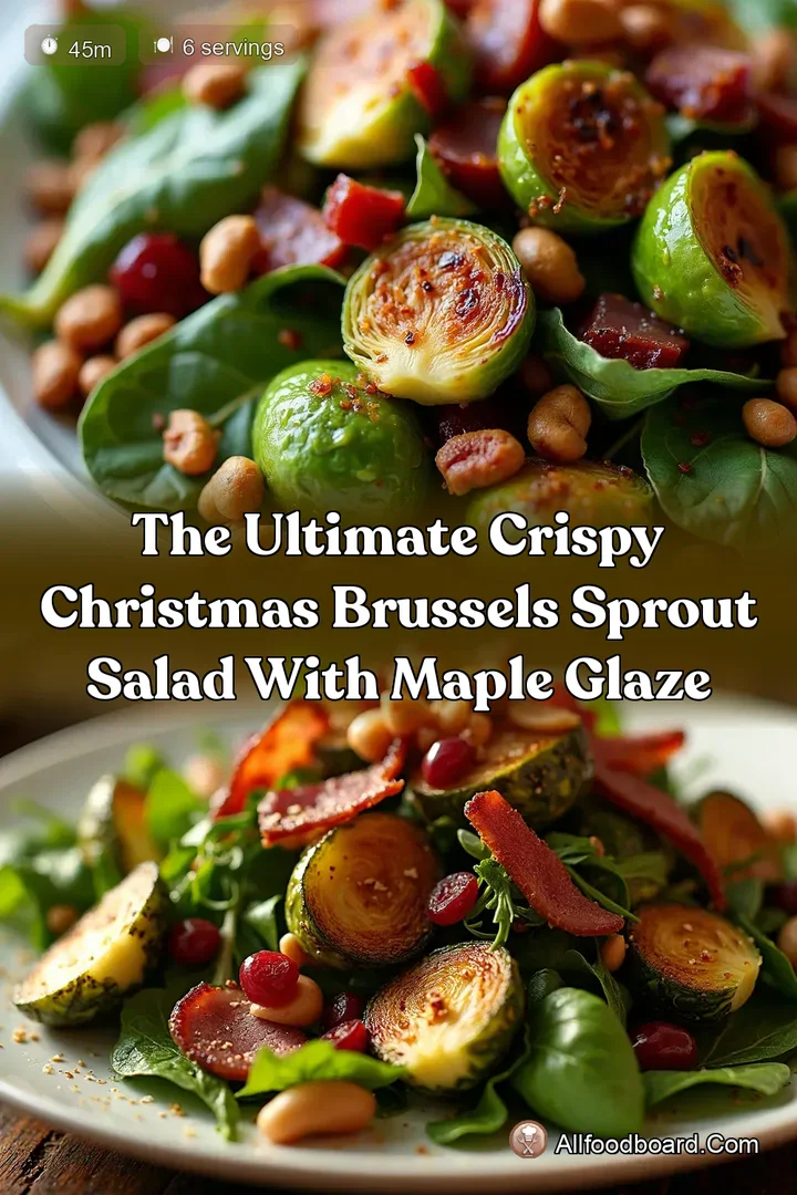 The Ultimate Crispy Christmas Brussels Sprout Salad with Maple Glaze : PIN FOR LATER The Ultimate Crispy Christmas Brussels Sprout Salad with Maple Glaze