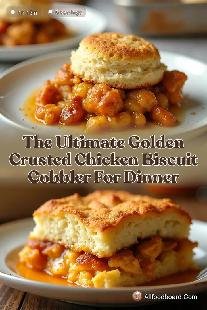 The Ultimate Golden Crusted Chicken Biscuit Cobbler for Dinner : PIN FOR LATER The Ultimate Golden Crusted Chicken Biscuit Cobbler for Dinner