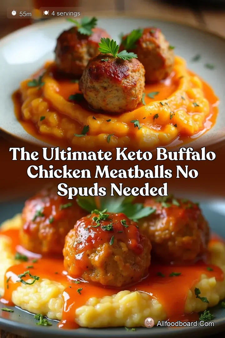 The Ultimate Keto Buffalo Chicken Meatballs No Spuds Needed
