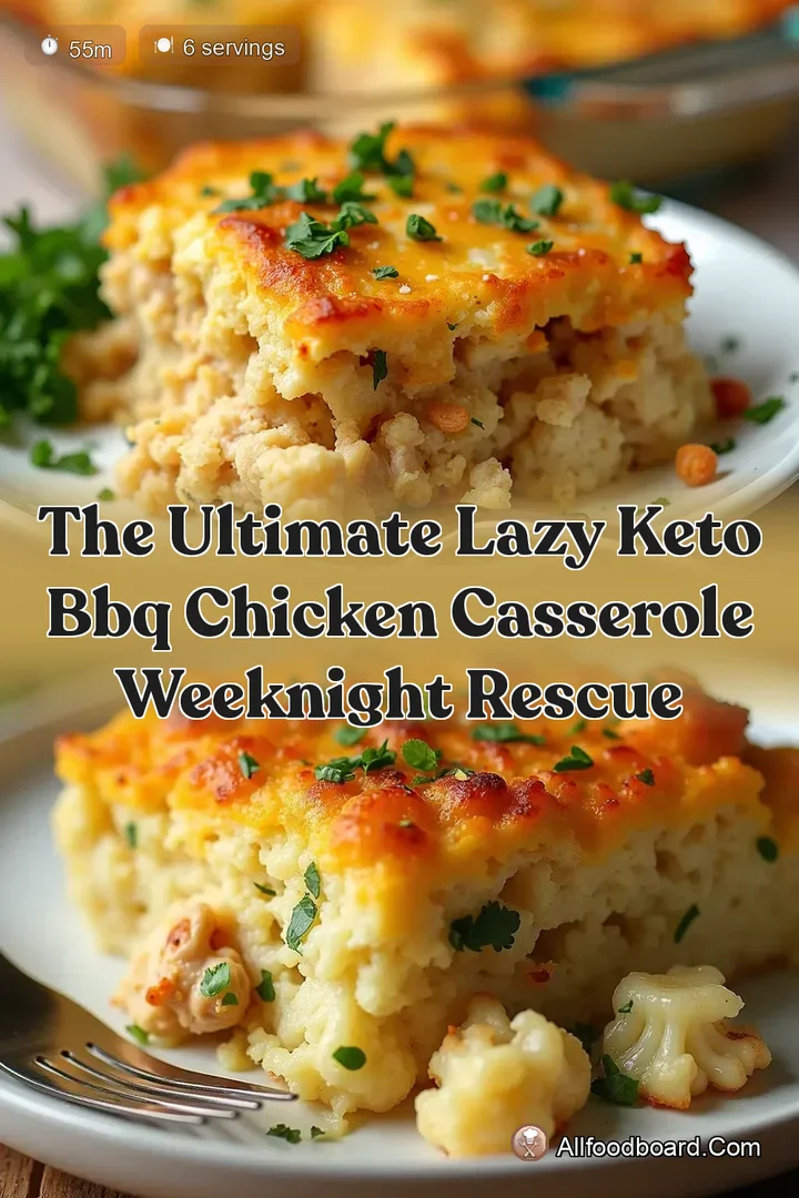 The Ultimate Lazy Keto BBQ Chicken Casserole Weeknight Rescue : PIN FOR LATER The Ultimate Lazy Keto BBQ Chicken Casserole Weeknight Rescue