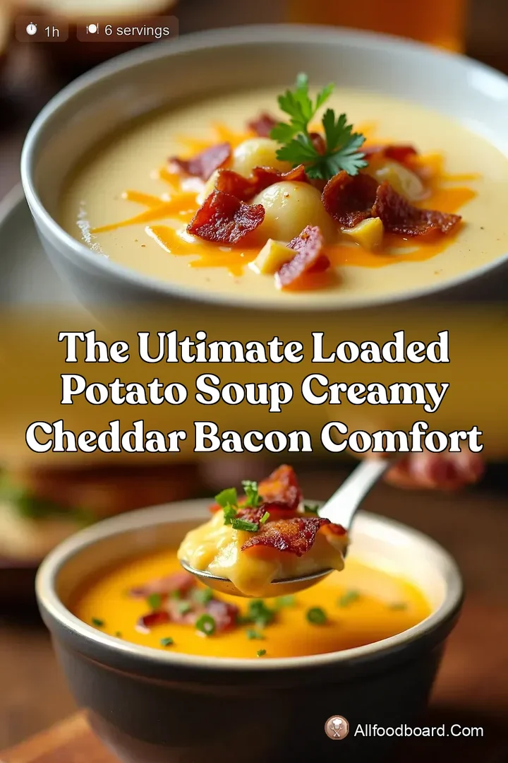 The Ultimate Loaded Potato Soup Creamy Cheddar Bacon Comfort