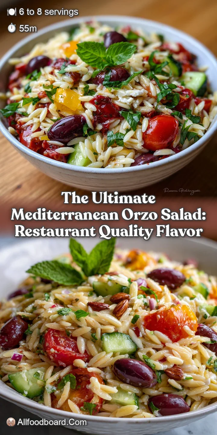 The Ultimate Mediterranean Orzo Salad: Restaurant Quality Flavor